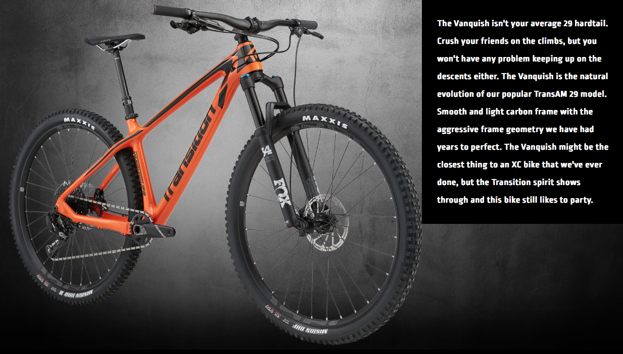 transition vanquish frame