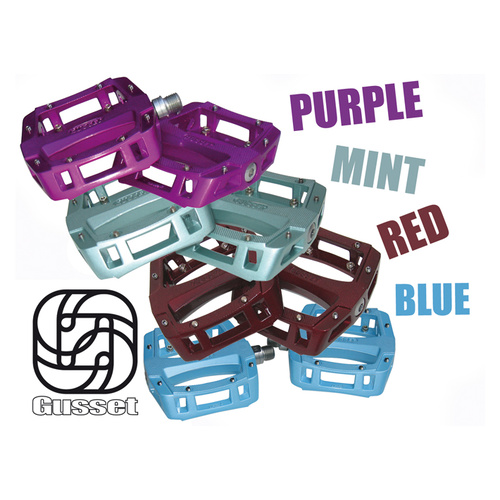 Gusset Pedals - Slim Jim Alloy [Colour: Baby Blue]
