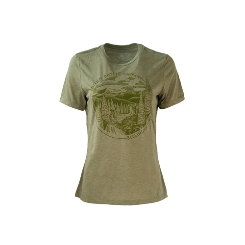 Transition Tee - Skyline Olive Green Womens [Size: Large]
