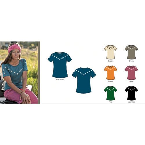 Maloja T Shirt - Franziska [Colour: Blue Steel] [Size: Small]